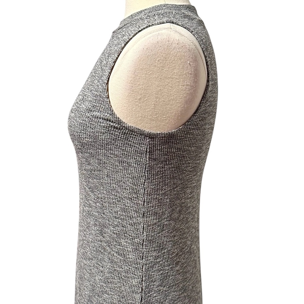 Madewell Gray Ribbed Lightweight Sleeveless Swing Dress Size XS NWOT - Picture 7 of 10